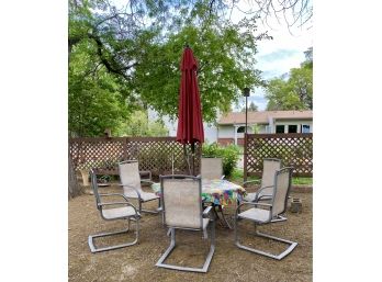 Outdoor Patio Set With Six Chairs