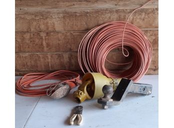 Lot Of Extension Cord And Accesories