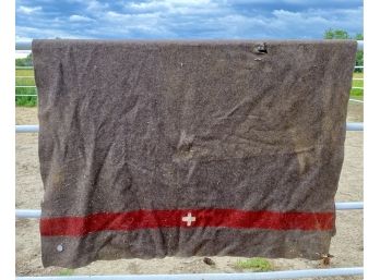 Vintage Swiss Army Military Blanket