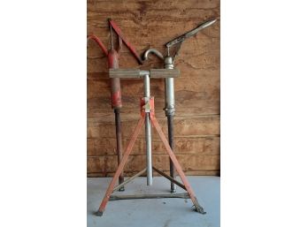 Lot Of 2 Lubricating Oil Guns With Stand