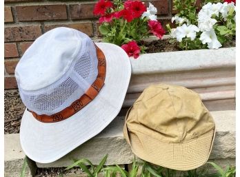 Two Vintage Hats, 1950 Andrew Thomson Bucket Hat, And One Duxbak Hunting Hat