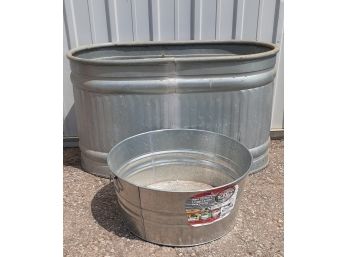 Horse Trough With 17 Gallons Steel Utility Tub