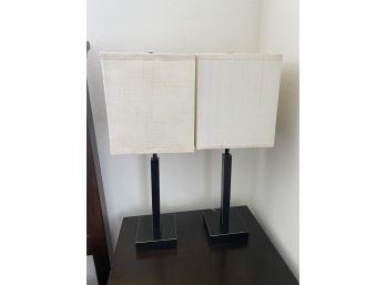 Pair Of Crate And Barrel Table Lamps