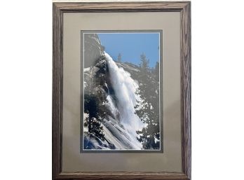 Waterfall Photo In Wood Frame
