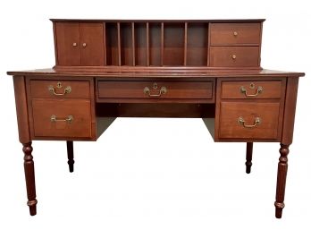Bombay Co. Cherry Finish Desk With Storage Top