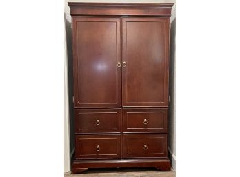 Bombay Co. Armoire In Cherry Finish With Office Supplies