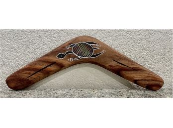 Boomerang With Tortoise Design