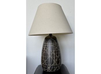 Ethan Allen Etched Tribal Bulb Table Lamp