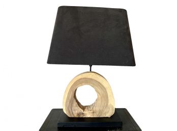 Amazing Unique Wood Slice Pottery Barn Table Lamp