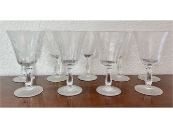 9 Fostoria Wine Glasses