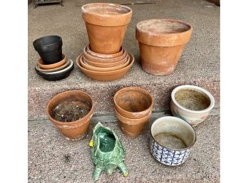 Large Lot Of Terracota Pots & Some Decorative Ceramic
