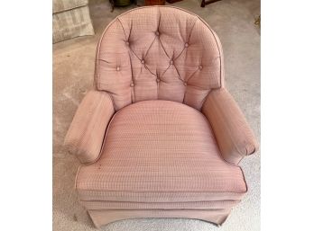 Small Mauve Accent Chair With Tufted Back By Sherrill