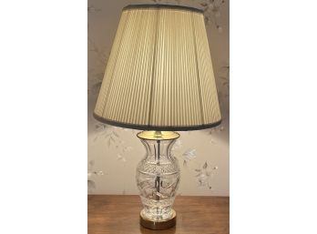 Crystal Table Lamp With Handmade Shade