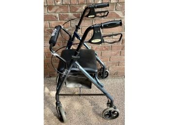 Walker With Seat By Drive Medical Design & 4 Footed Adjustable Cane