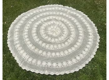 Handmade Round Cloth Made In Greece 1940's