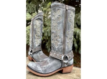 Liberty Black Vintage Grafito Tall Western Boots Women's Size 8.5