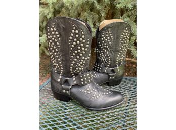 Ariat Epic Black Leather Cowboy Boots Women's Size 8.5