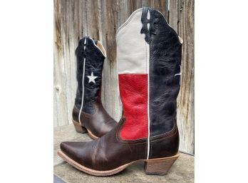 Twisted X Texas Flag  Pull On Western Boots Women's Size 8
