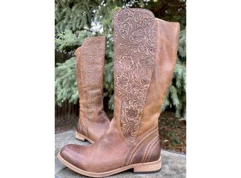 Lucchese 8 Hand Tooled Spirit Riding Boots Women's Size 8.5