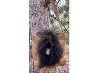 Unique Handmade Buffalo Hide Shoulder Bag