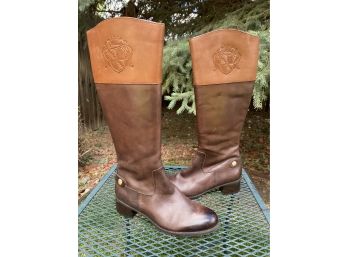 Franco Sarto L-Chipper Tall Leather Riding Boots Women's Size 8.5