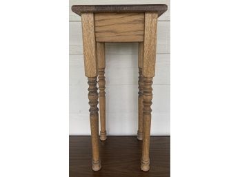 Unmarked Wooden Side Table
