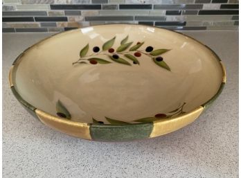 Clay Art Tuscan Olive Serving Bowl