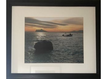 Tropical Sunset Picture Framed