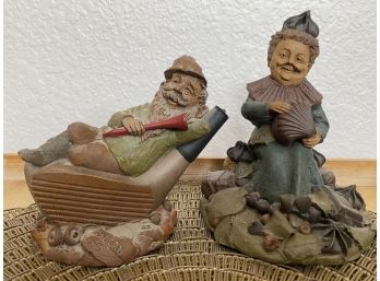Pair Of Two Vintage Tom Clark Gnomes Titled Candy & Mulligan