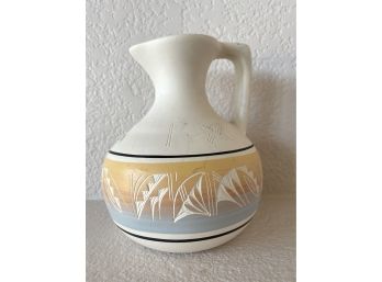 Beautiful Signed Mesa Pottery Vessel In Pitcher Shape