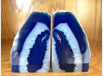 Pair Of Two Geode Bookends