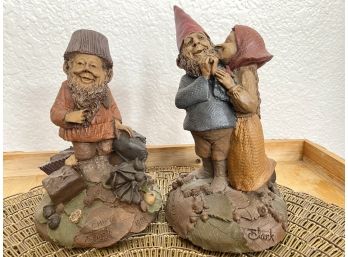 Pair Of Two Vintage Tom Clark Gnomes Titled Thank You & Chip