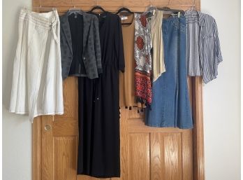 Wonderful And Eclectic Grouping Of Clothing Including Ralph Lauren & Linen Maxi Skirt