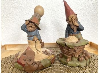 Pair Of Two Vintage Tom Clark Gnomes Titled Hogan & Edison