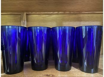 A Nice Set Of 12 Cobalt Glasses