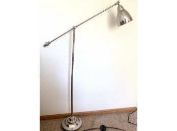A Nice Chrome Tall Adjustable Swing Lamp