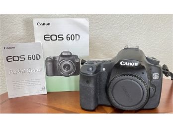 Canon EOS 60D Digital Camera With Charger And Strap