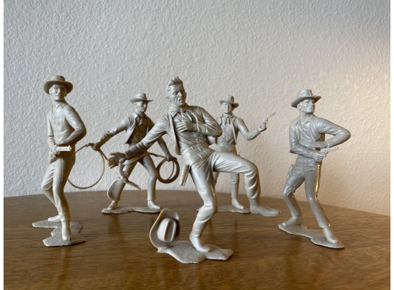 Lot Of 5 Louis Marx & Co. Western Plastic Figures