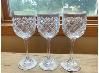 Lot Of 3 Marquis By Waterford Wine Glasses