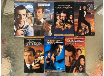Lot Of 7 James Bond VHS's Tapes