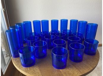 Lot Of 26 Royal Blue Plastic Cups