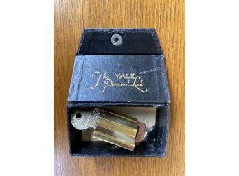 'The Yale' Vintage Personal Lock W/key And Box