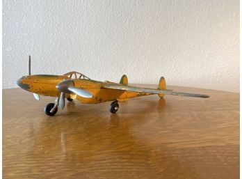 Vintage Hubley P-38 Lockheed Camouflage Fighter Diecast Plane