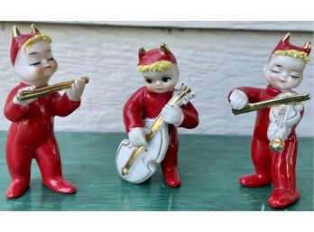 Adorable Vintage Little Devils  3 Piece Music Ensemble -Japan