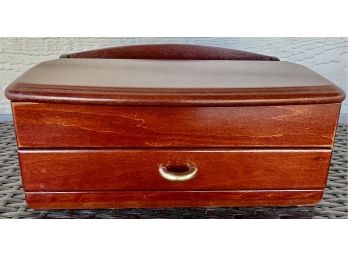Men's Wood Jewelry/ Accessories Box With Drawer