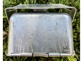 Vintage Aluminum Bait Baffle Box By Goold Mfg.