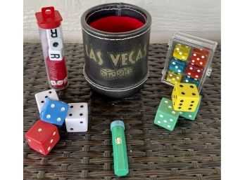 Fun Vintage Dice Lot With Assorted Sizes