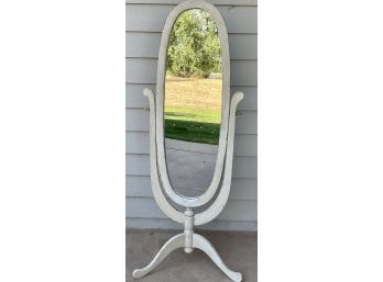 Shabby Chic Painted/Distressed  Wood Cheval Mirror