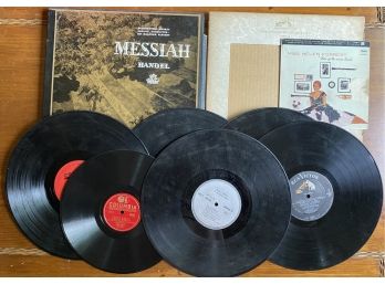 Lot Of Misc Vinyl Records, Most Without Jackets, Incl. Handel And Miss Helen Forrest