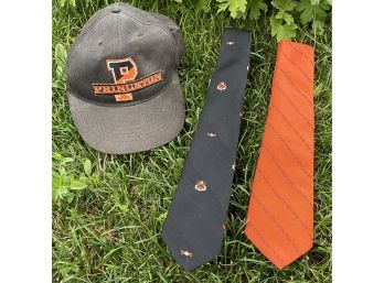 2 Vintage Princeton Ties And A Vintage Princeton Hat